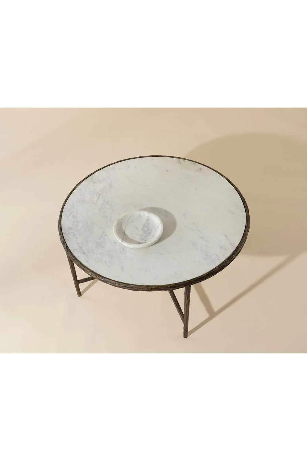 Brass Framed Marble Coffee Table by Splendido Riyaz, alternate view 3