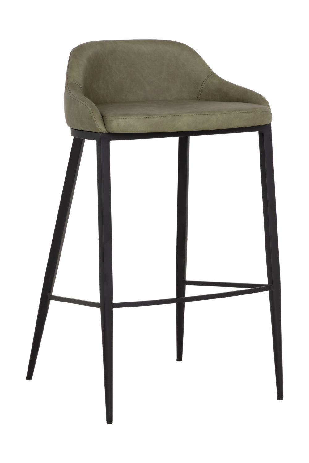 Low-Back Leather Look Bar Stool by Splendido Astra Barstool, alternate view 13