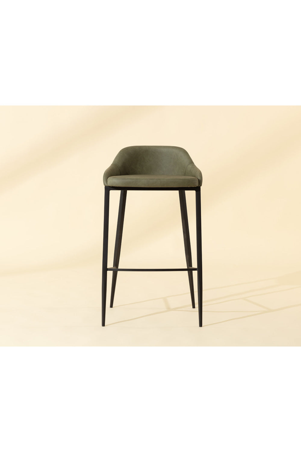 Modern European furniture - Low-Back Leather Look Bar Stool - www.oroa.com