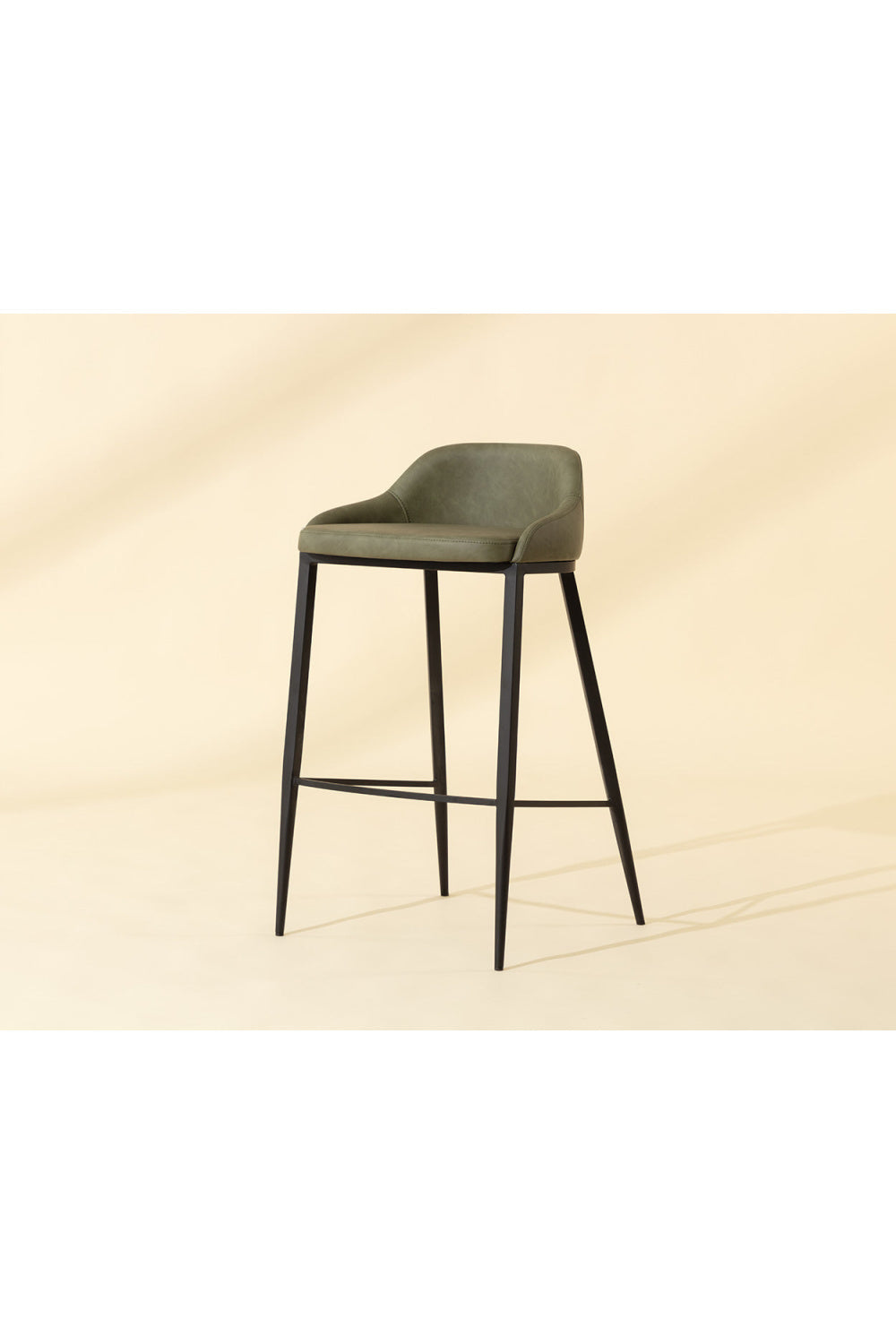 Low-Back Leather Look Bar Stool by Splendido Astra Barstool, alternate view 20