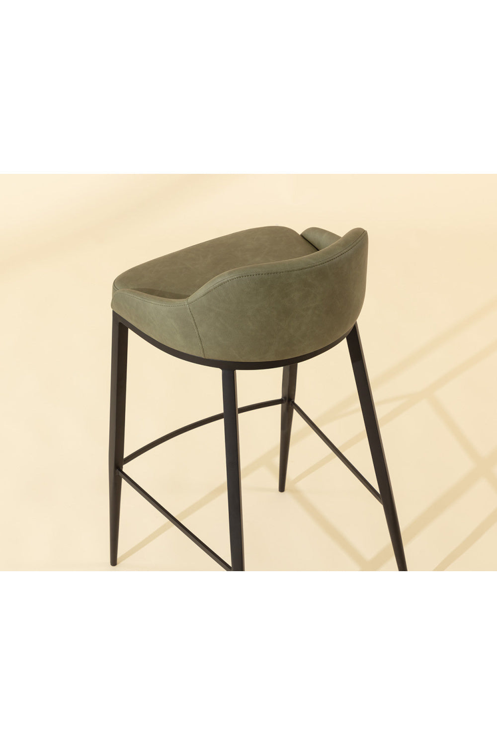 Low-Back Leather Look Bar Stool by Splendido Astra Barstool, alternate view 21