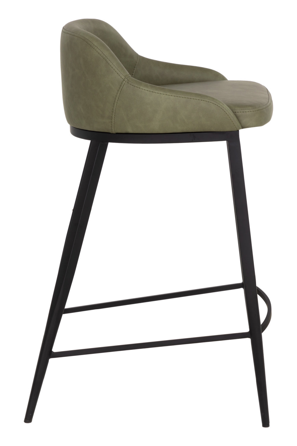 Low-Back Leather-Look Counter Stool by Splendido Astra, alternate view 4