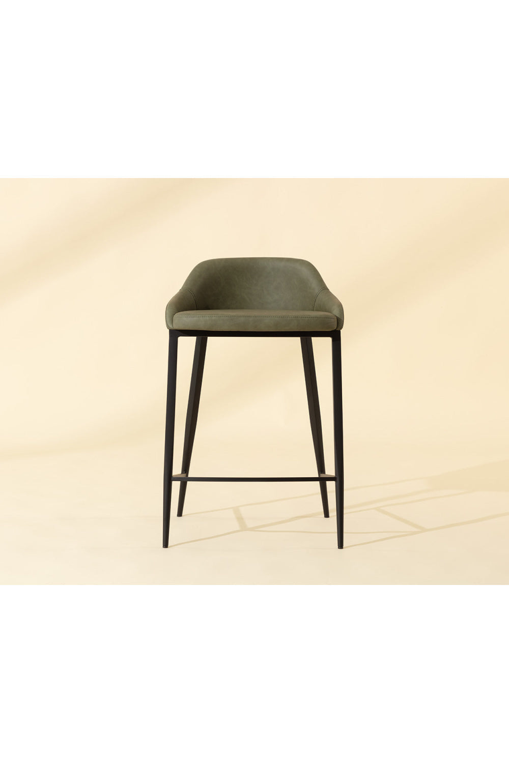 Low-Back Leather-Look Counter Stool by Splendido Astra, alternate view 7