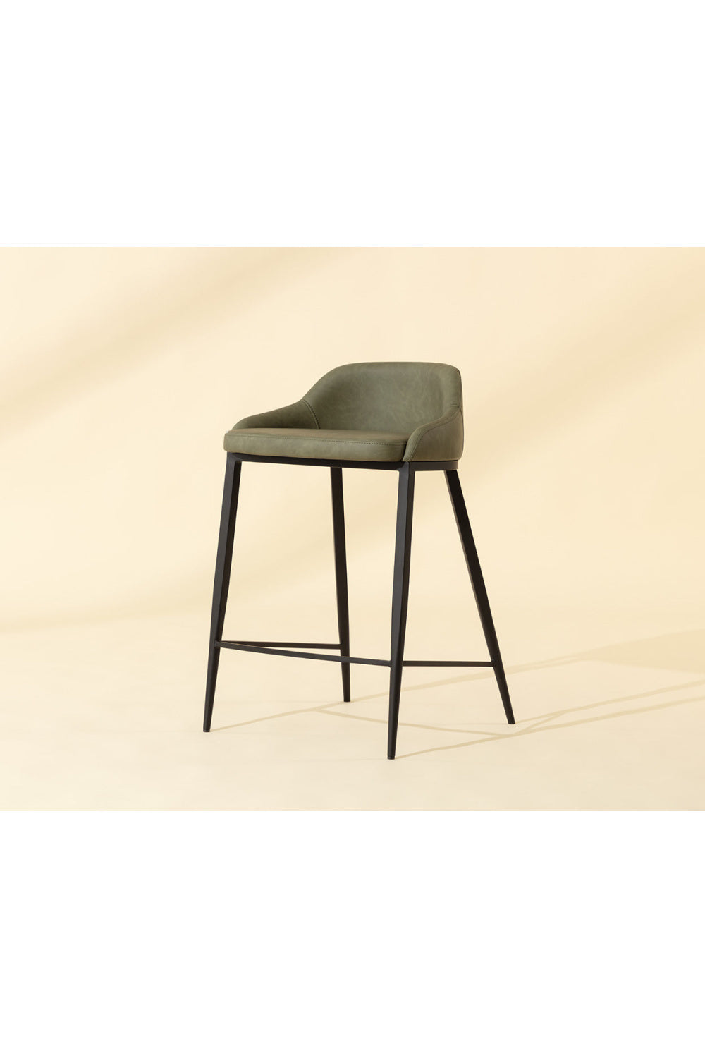 Low-Back Leather-Look Counter Stool by Splendido Astra, alternate view 8