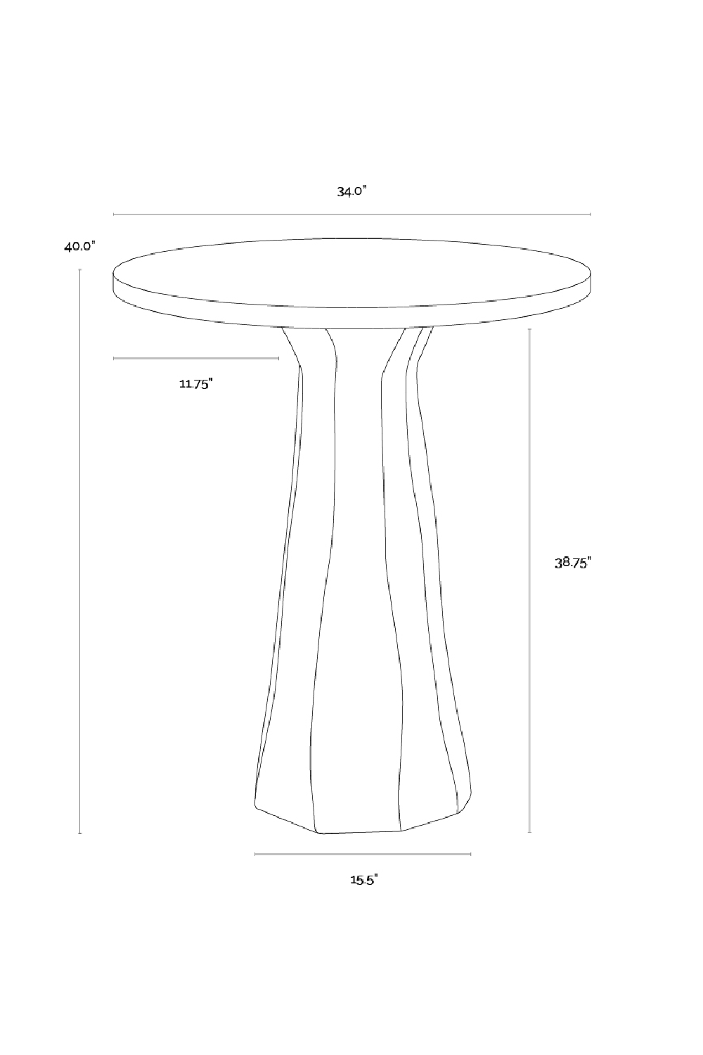 Marble-Inspired Concrete Bar Table by Splendido Kliff Dining Table, alternate view 6