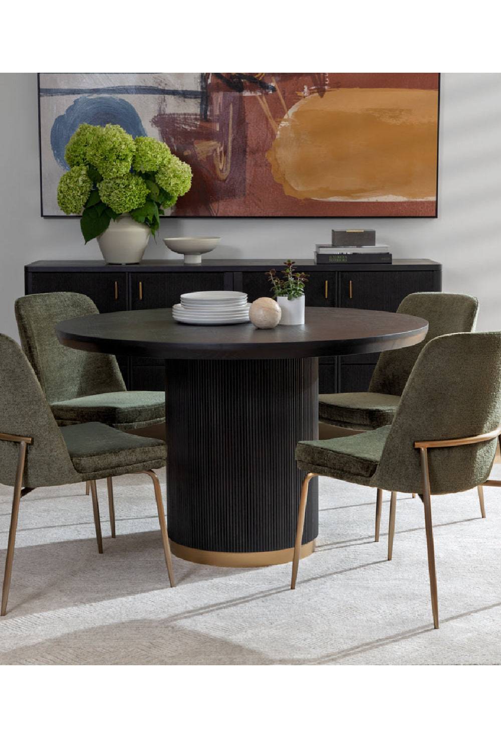 Oak Round Dining Table by Splendido Kalla, alternate view 8