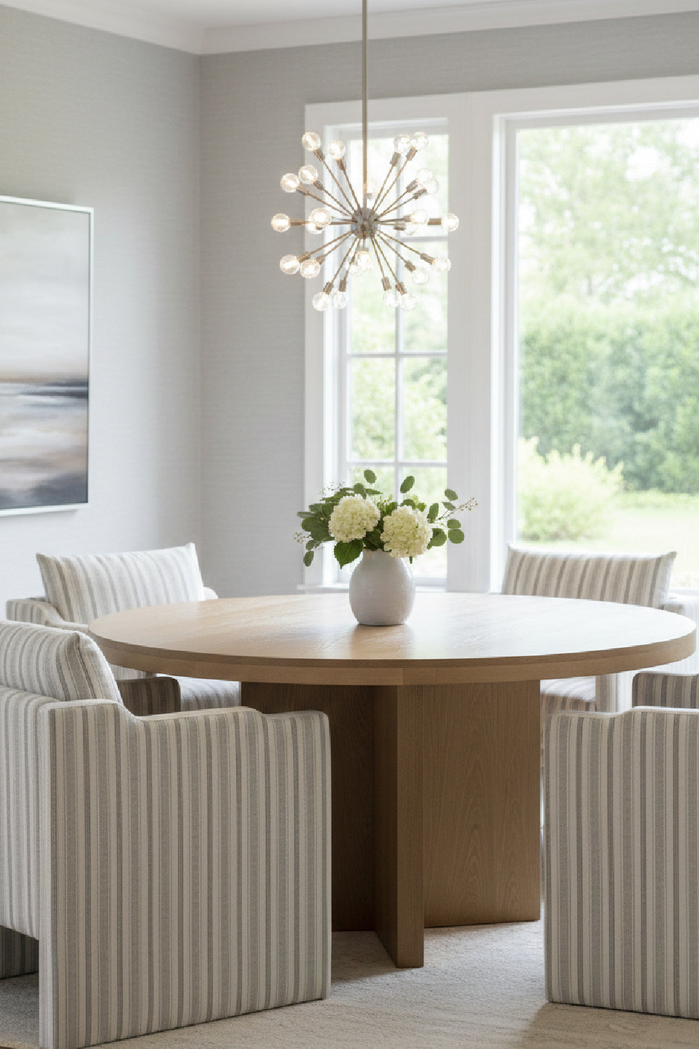 Stripe Patterned Dining Armchair by Splendido Scala Dining Chair, alternate view 2