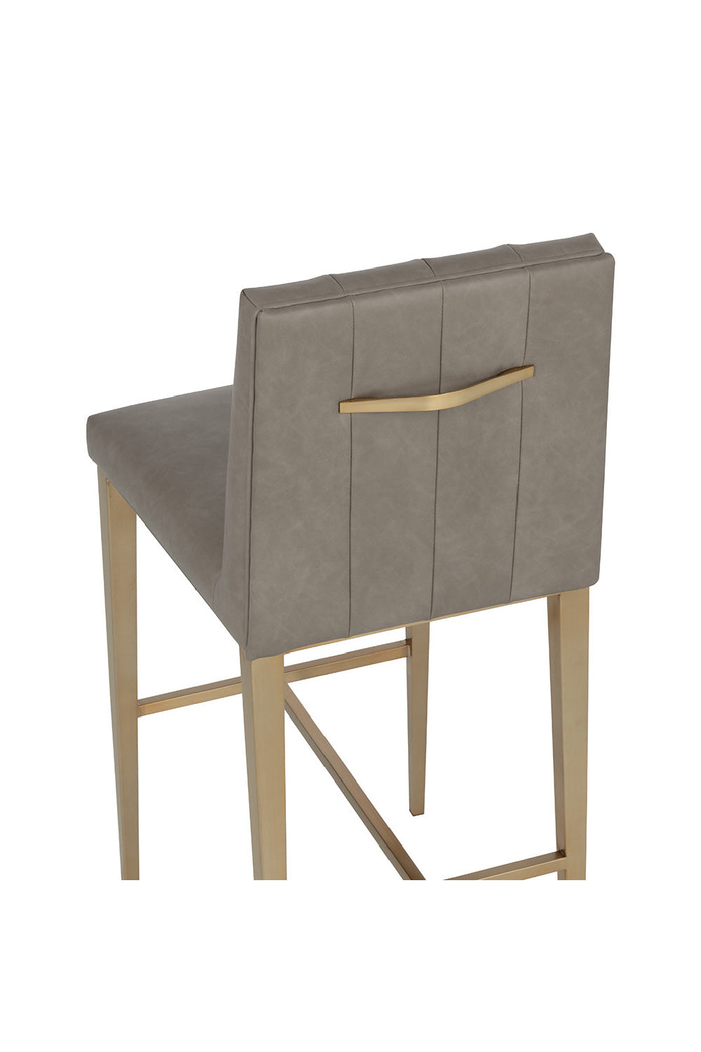 Vertical-Channeled Leather-Look Bar Stool by Splendido Wilbur Barstool, alternate view 19