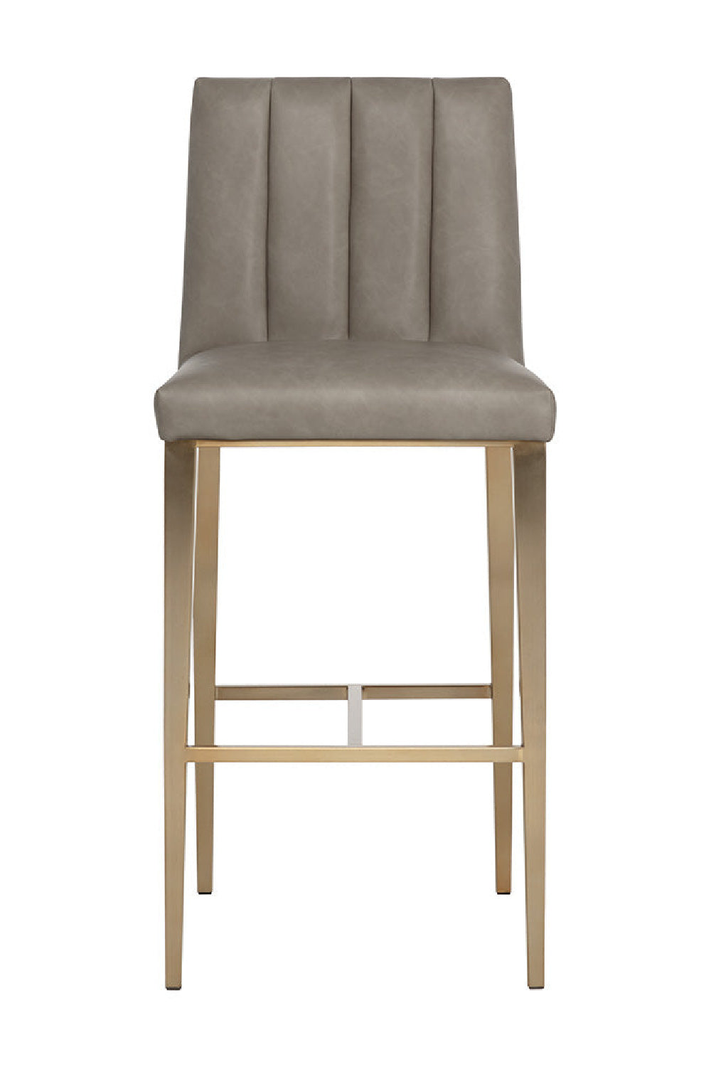 Vertical-Channeled Leather-Look Bar Stool by Splendido Wilbur Barstool, alternate view 16