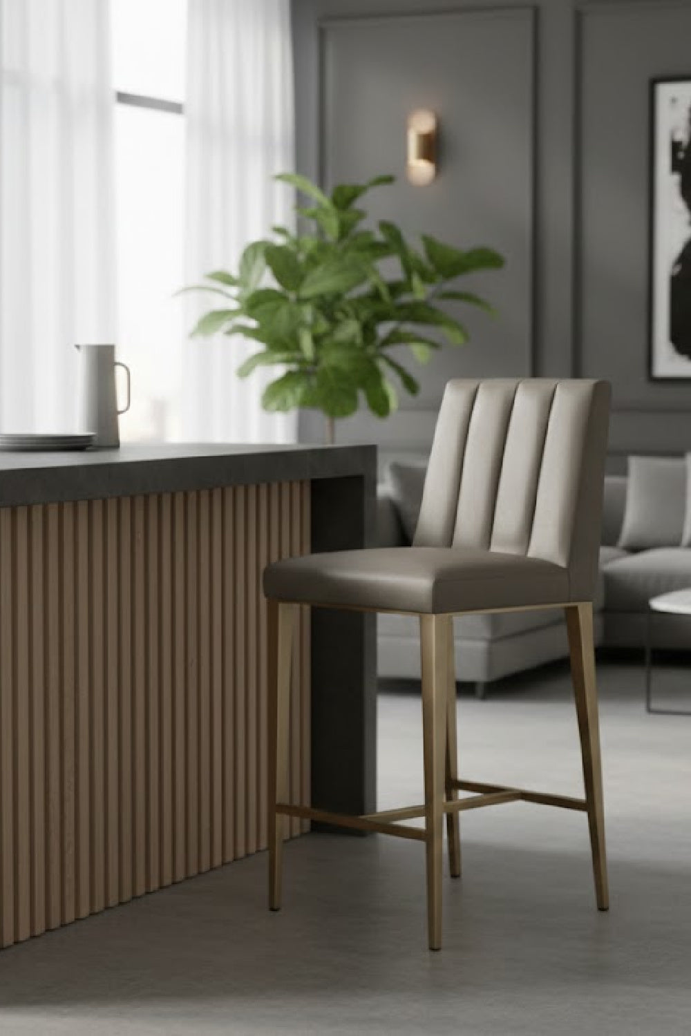 Contemporary Metal Frame Counter Stool by Splendido Wilbur, alternate view 12