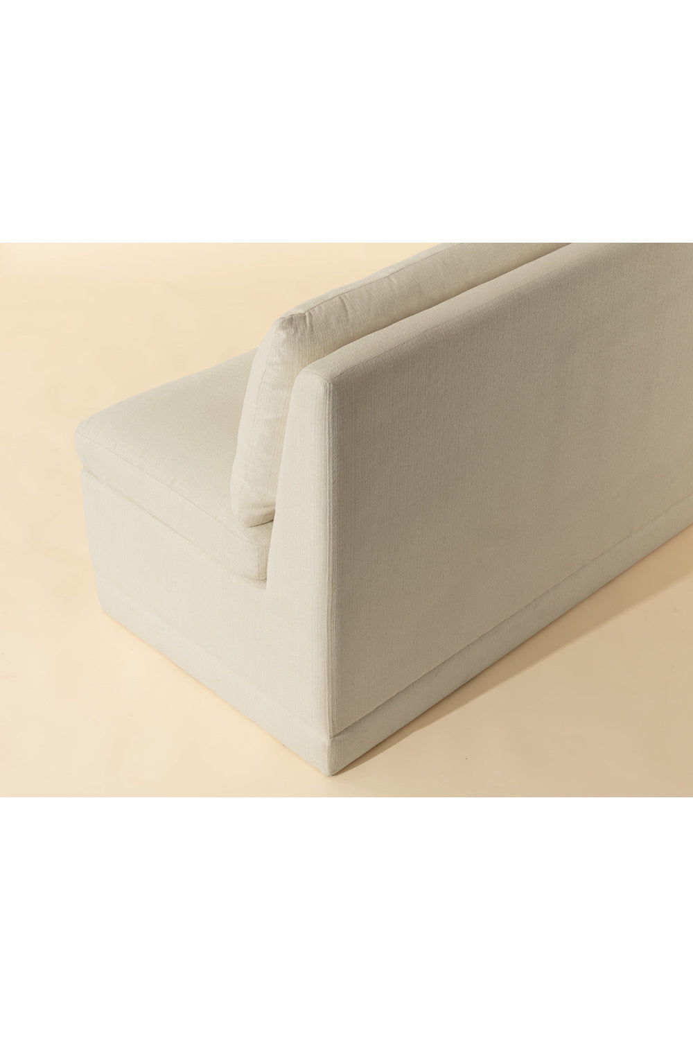 White Rectangular Banquette by Splendido Donatella Bench, alternate view 5