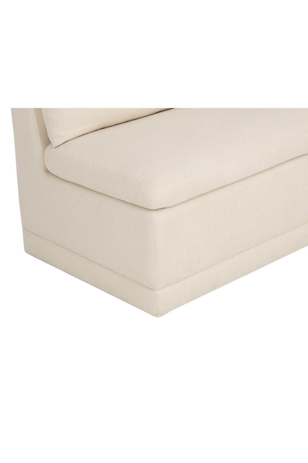 White Rectangular Banquette by Splendido Donatella Bench, alternate view 6