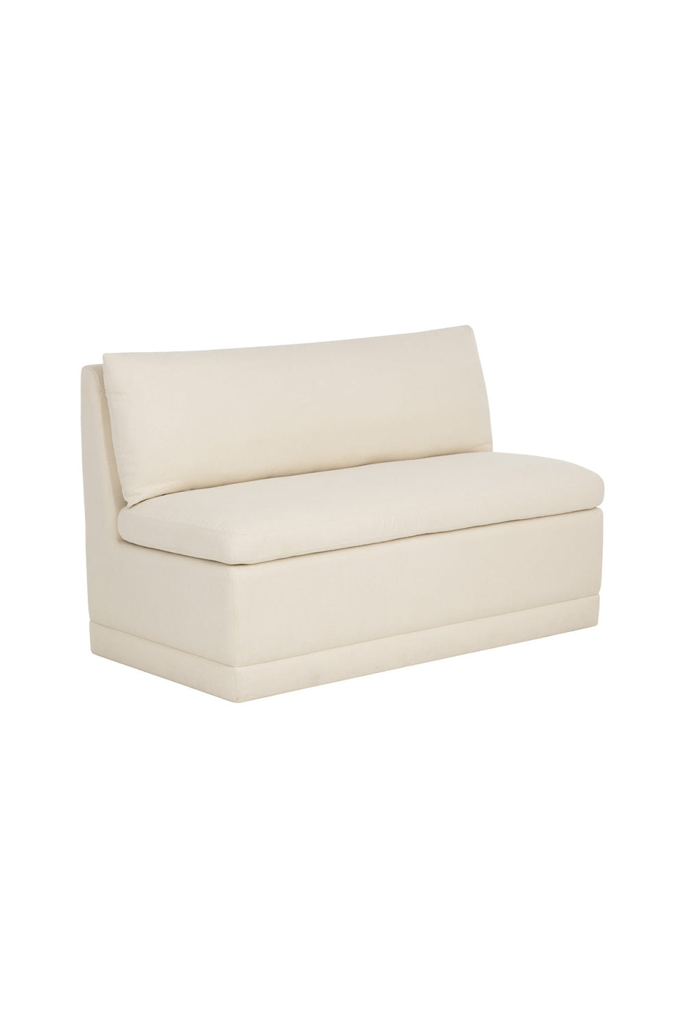White Rectangular Banquette by Splendido Donatella Bench