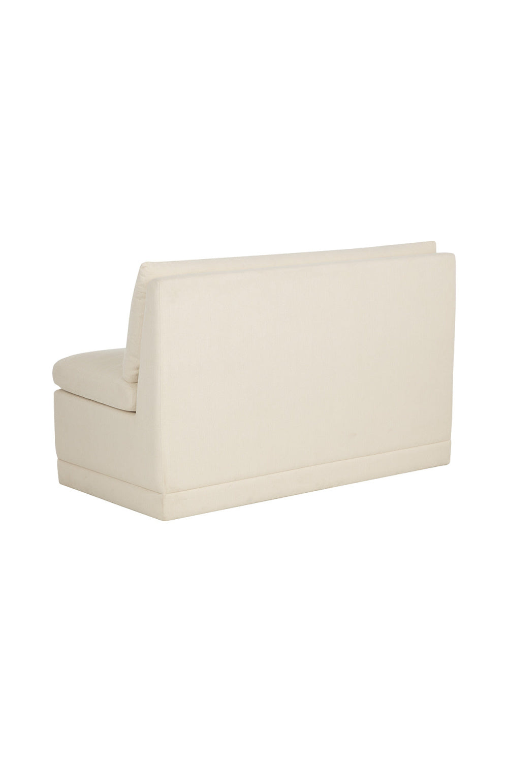 White Rectangular Banquette by Splendido Donatella Bench, alternate view 4
