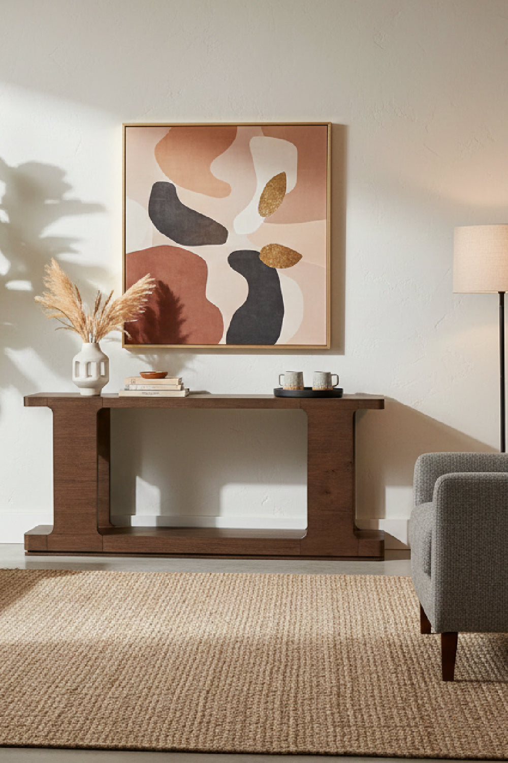 Textured Wood Console Table by Splendido Hercules, alternate view 8