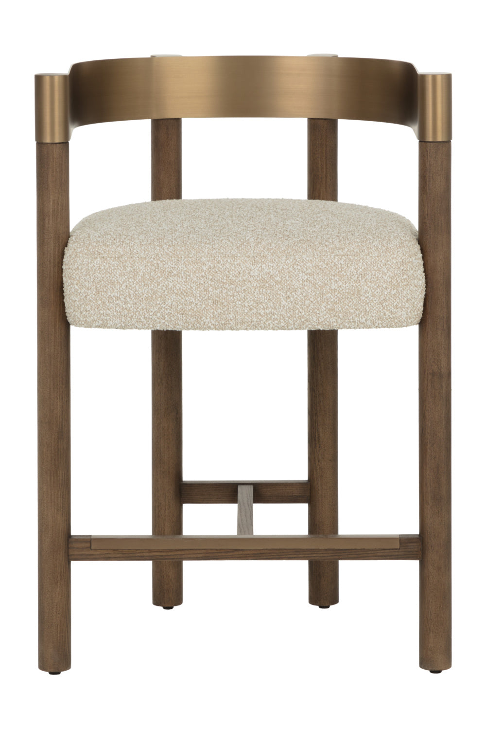 Brown Ash Curved Bar Stool by Splendido Manolo Counter Stool