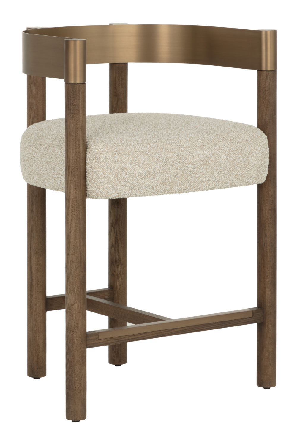 Brown Ash Curved Bar Stool by Splendido Manolo Counter Stool, alternate view 3