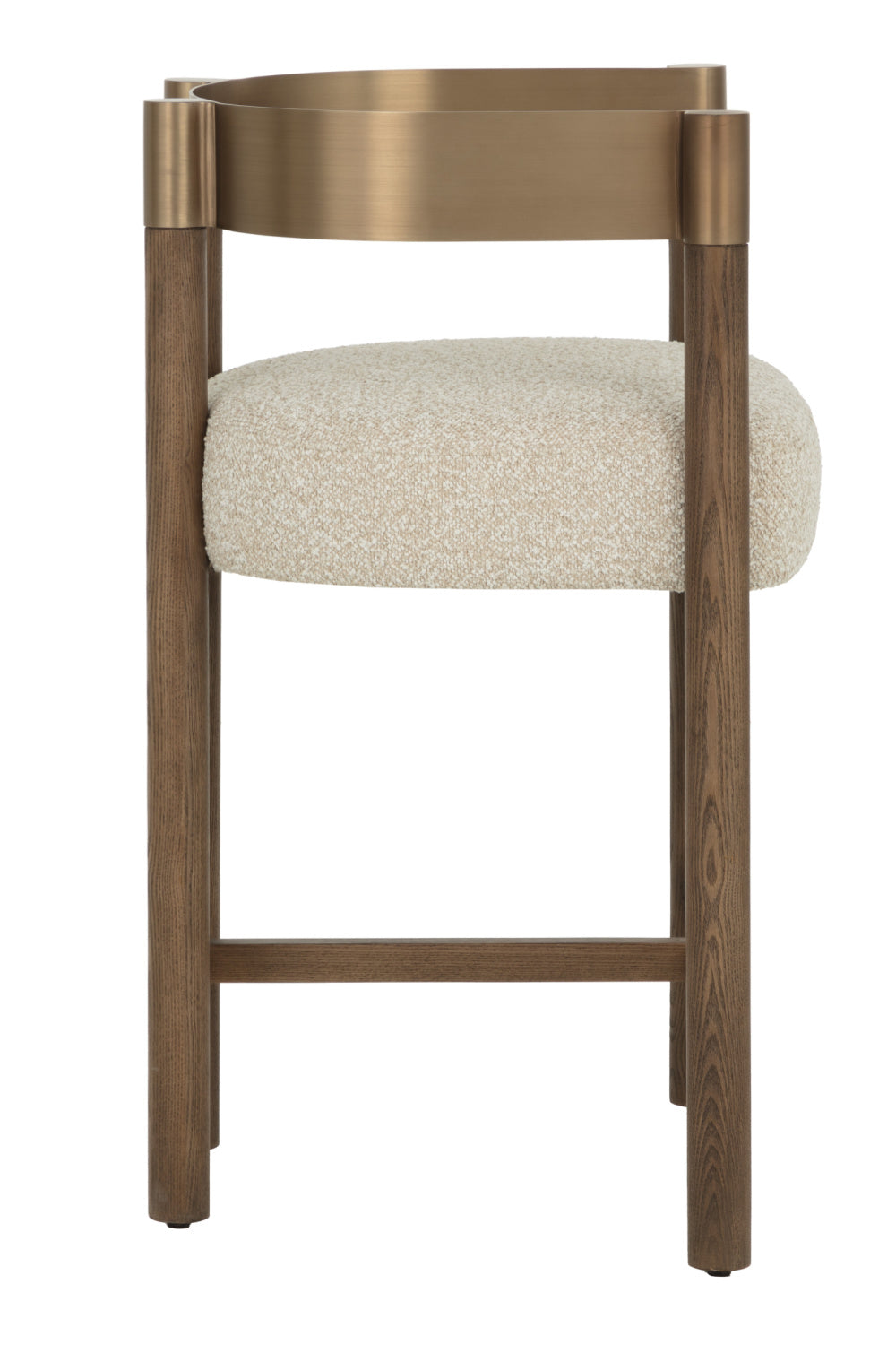 Brown Ash Curved Bar Stool by Splendido Manolo Counter Stool, alternate view 4