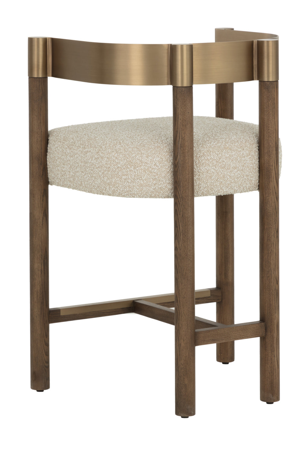 Brown Ash Curved Bar Stool by Splendido Manolo Counter Stool, alternate view 5