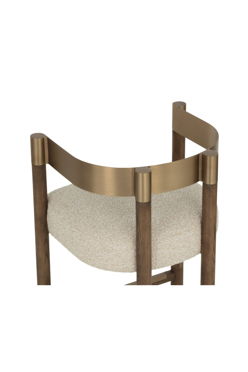 Brown Ash Curved Bar Stool by Splendido Manolo Counter Stool, alternate view 6