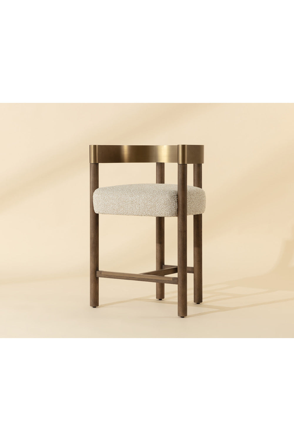 Brown Ash Curved Bar Stool by Splendido Manolo Counter Stool, alternate view 8