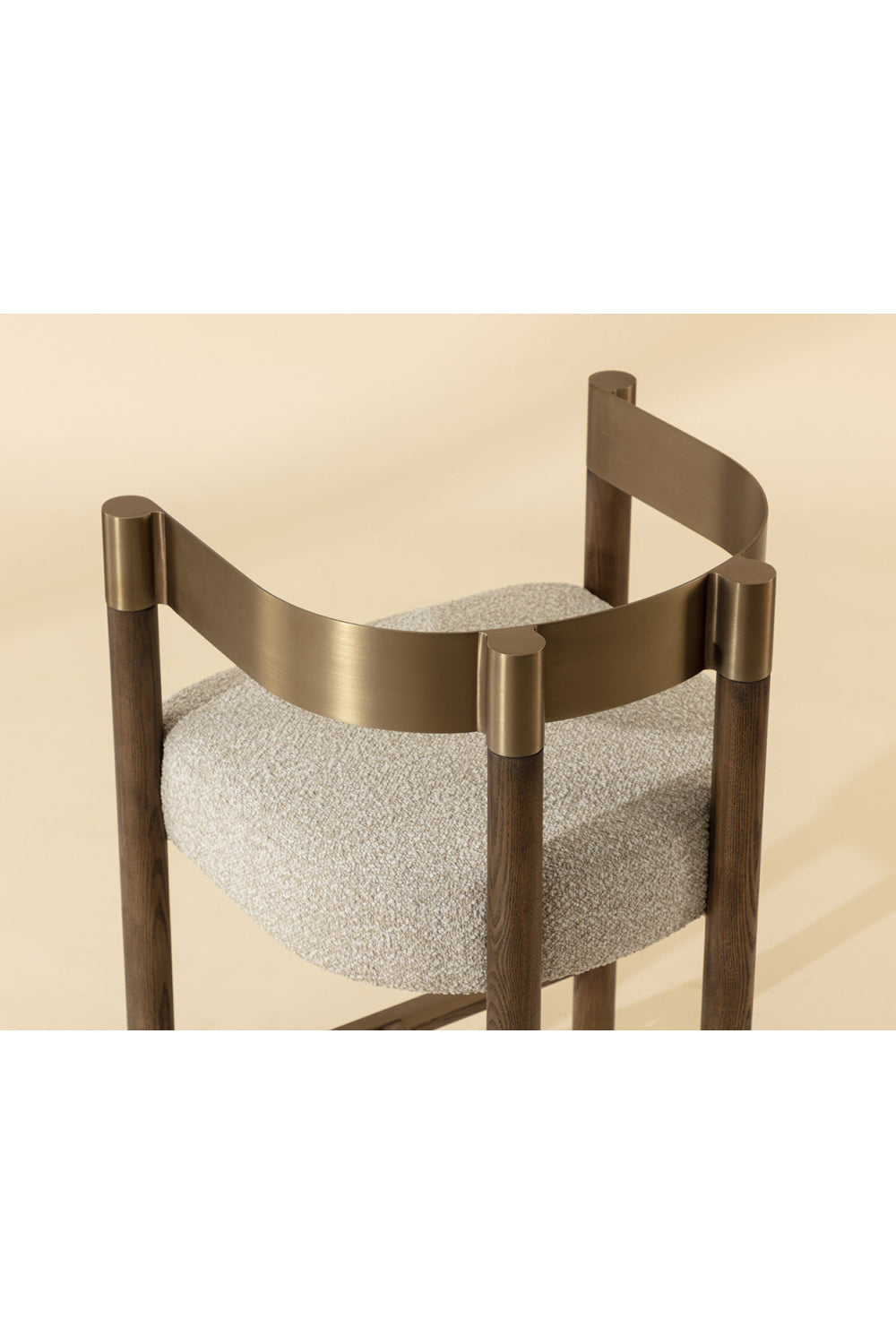 Brown Ash Curved Bar Stool by Splendido Manolo Counter Stool, alternate view 9