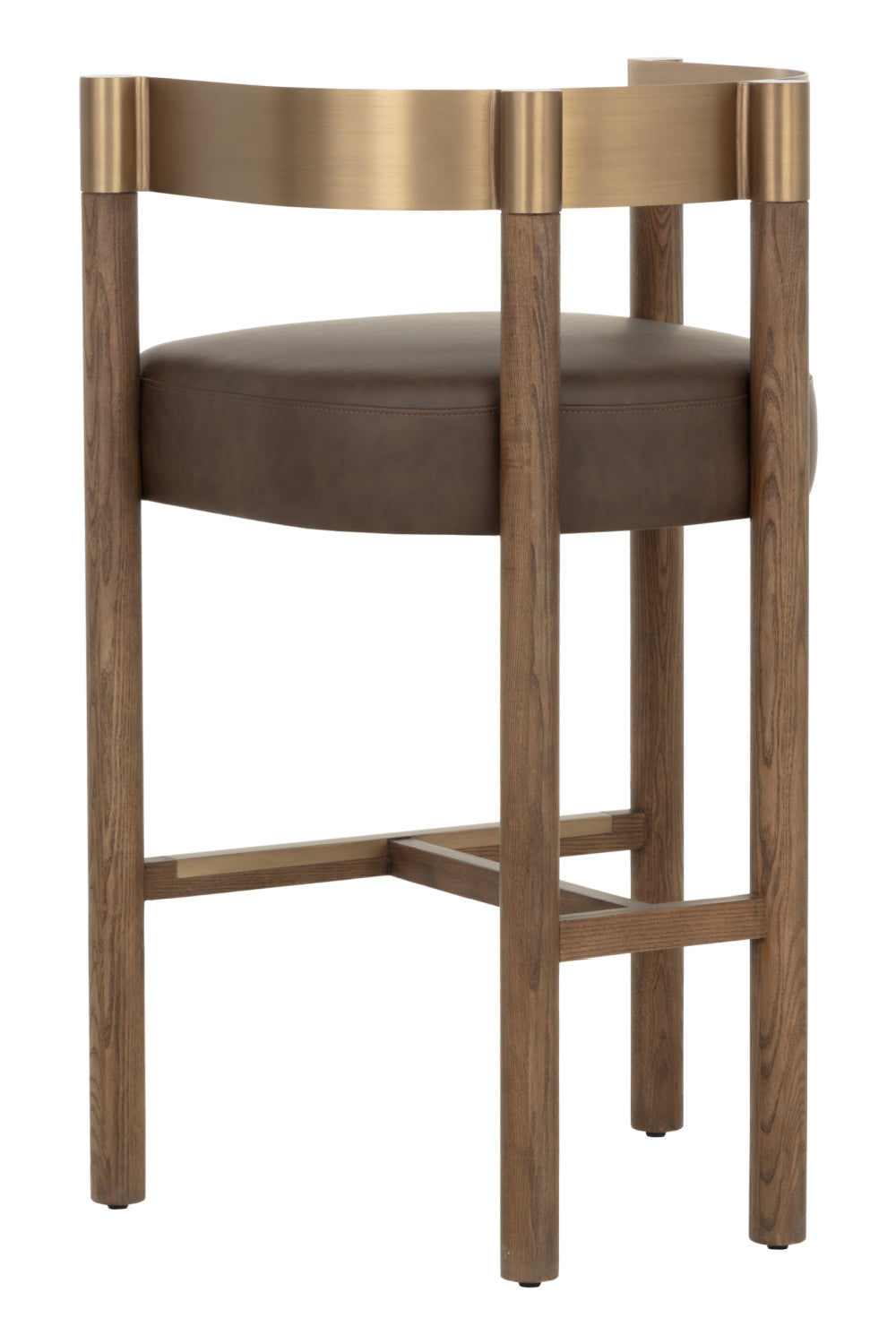 Brown Ash Curved Bar Stool by Splendido Manolo Barstool, alternate view 5