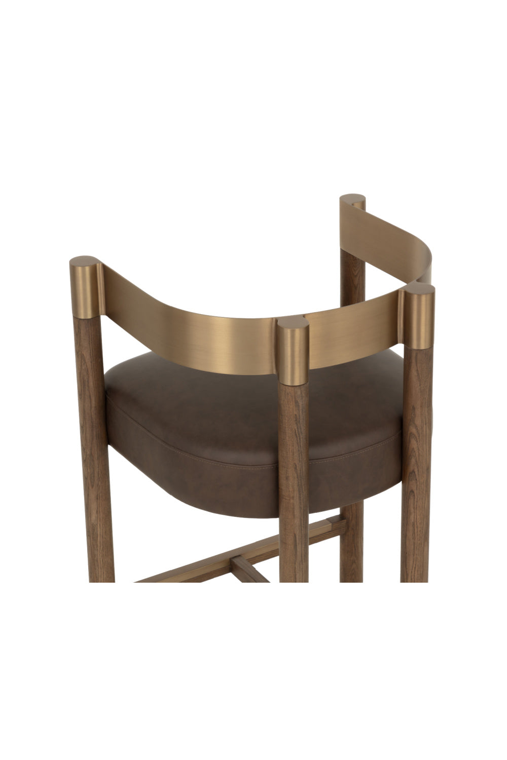 Brown Ash Curved Bar Stool by Splendido Manolo Barstool, alternate view 6
