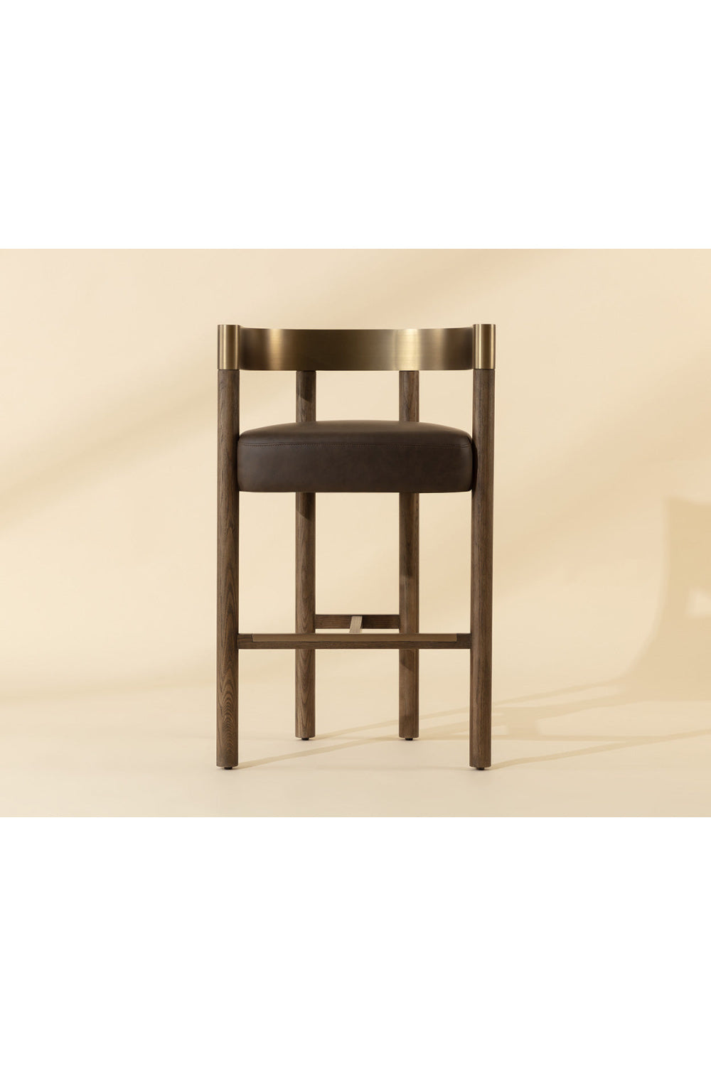 Brown Ash Curved Bar Stool | Splendido Manolo | Oroa.com