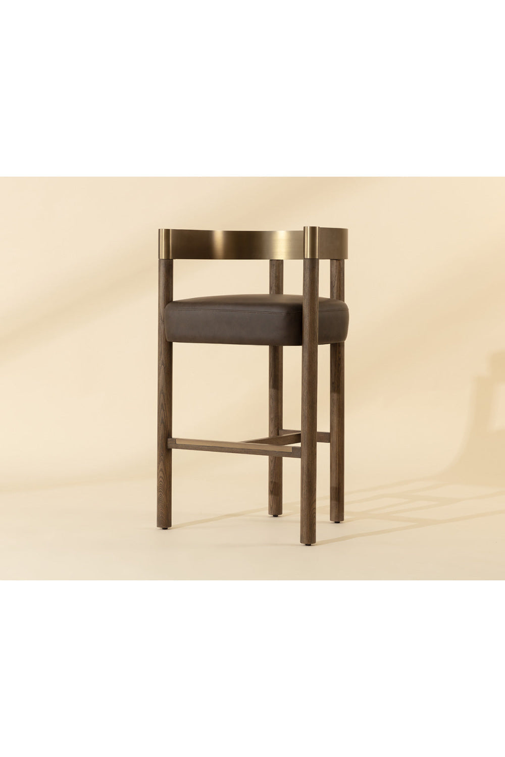 Brown Ash Curved Bar Stool by Splendido Manolo Barstool, alternate view 8