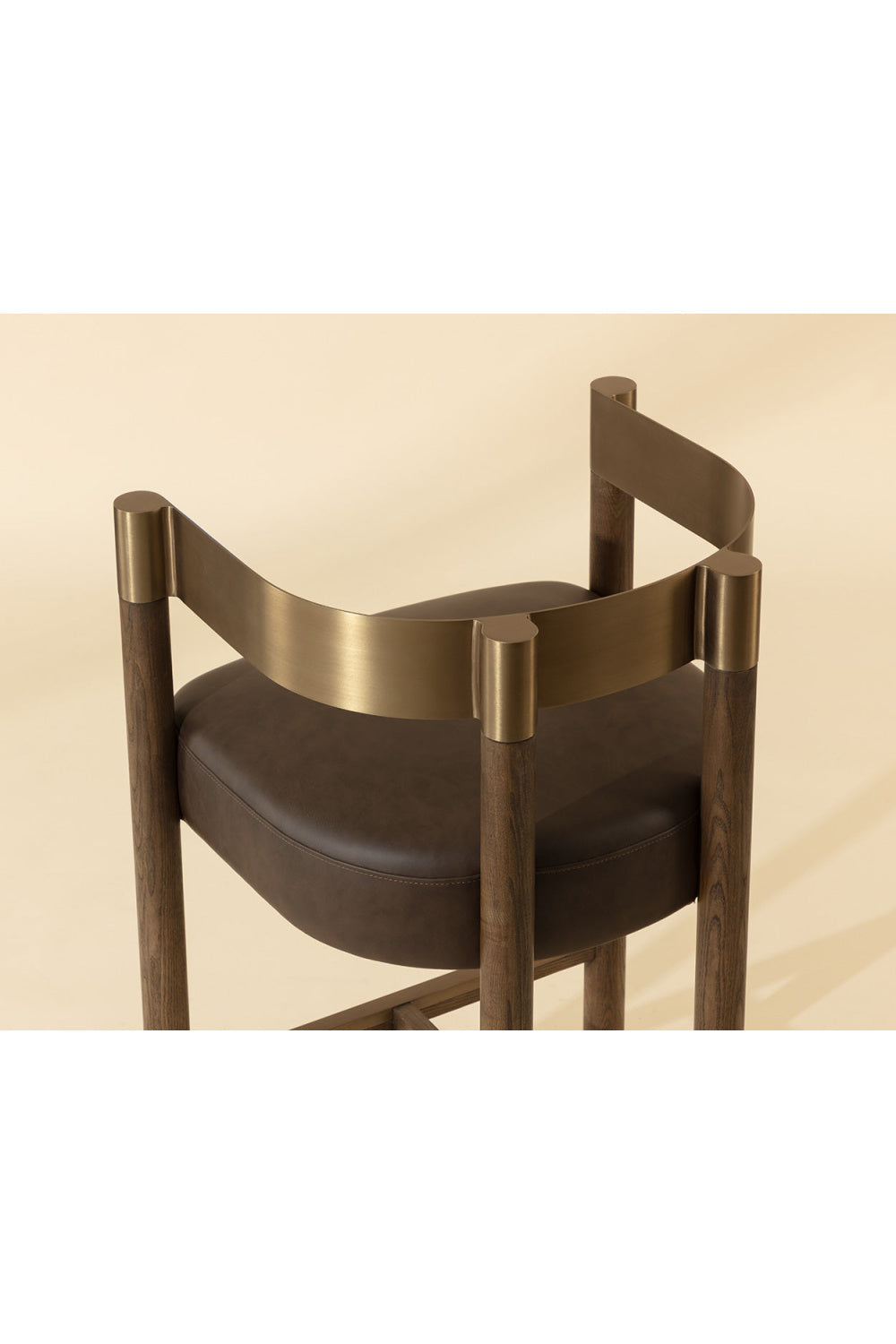 Brown Ash Curved Bar Stool by Splendido Manolo Barstool, alternate view 9