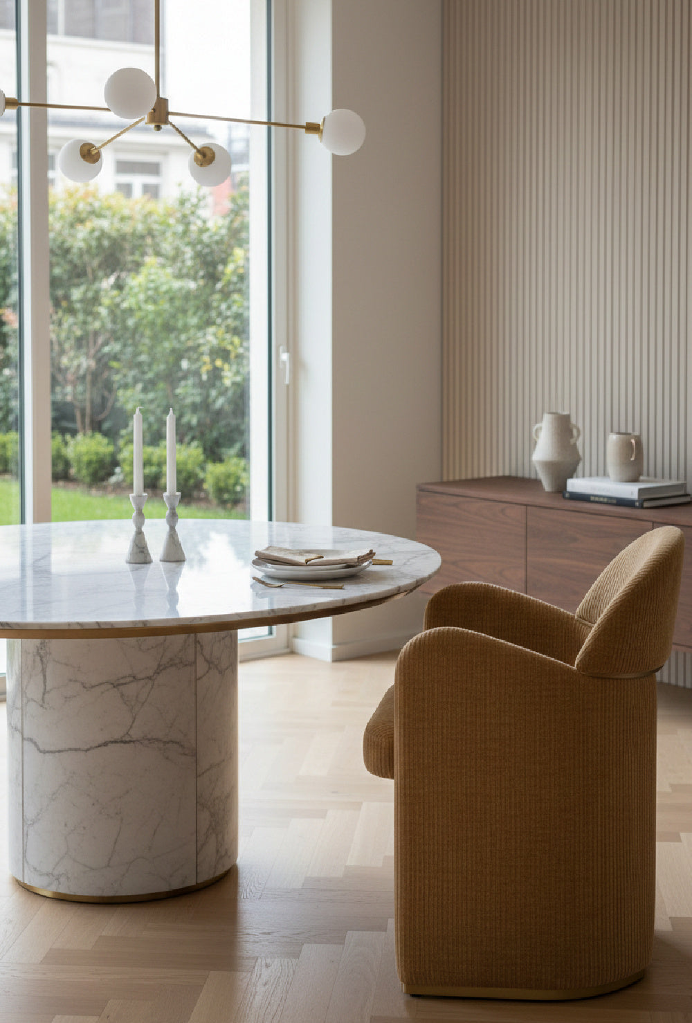 Modern Art Deco Dining Armchair by Splendido Snowden Dining Chair, alternate view 9