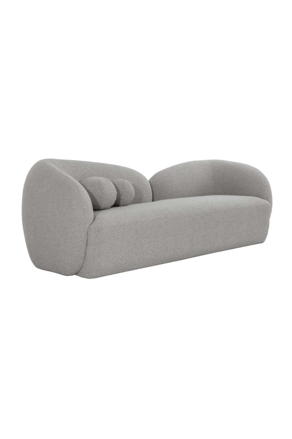 Gray Bouclé Curved Sofa - Sculptural Cloud Design by Splendido Esme