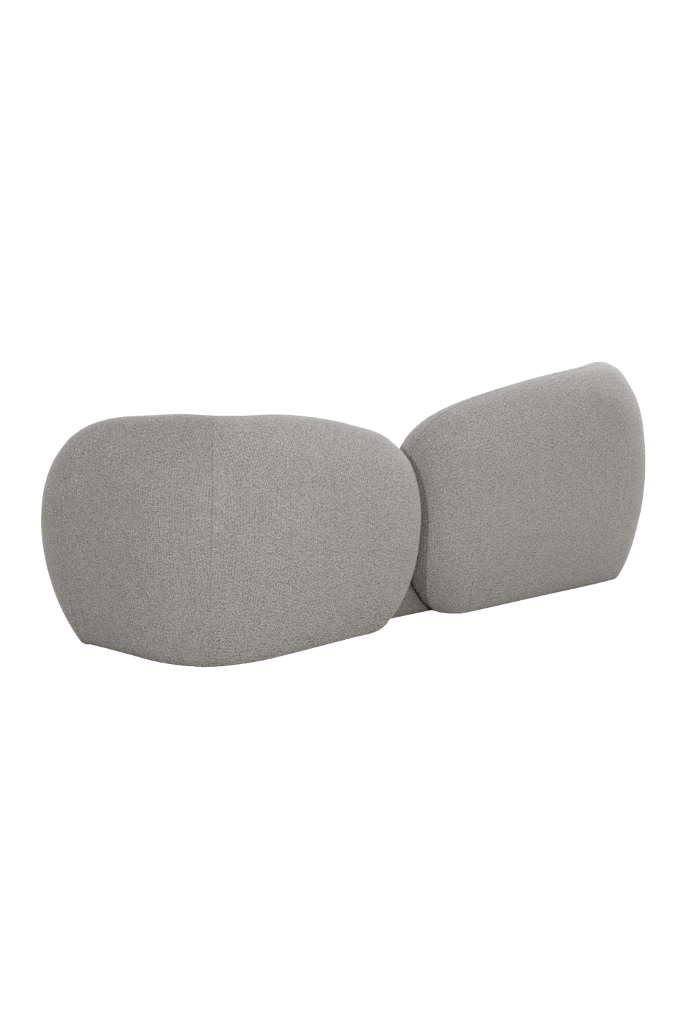 Gray Bouclé Curved Sofa - Sculptural Cloud Design by Splendido Esme, alternate view 4