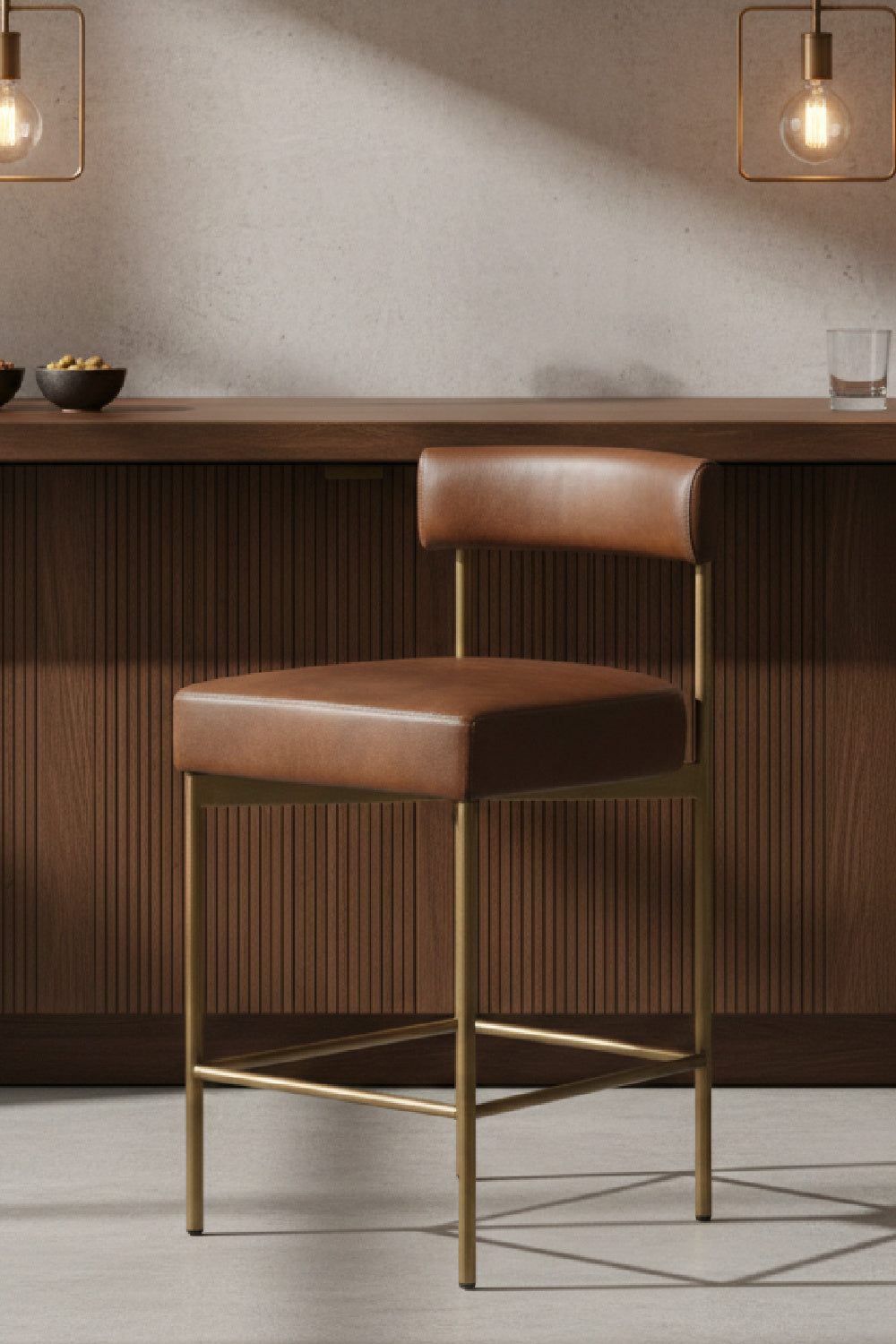 Low Back Fabric Counter Stool by Splendido Seneca Barstool, alternate view 13