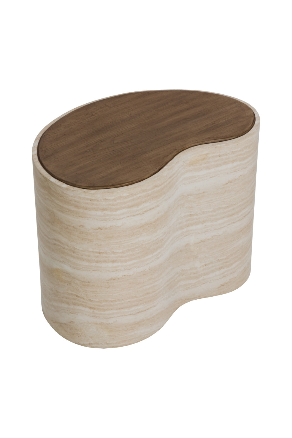 Freeform Travertine-Look Indoor/Outdoor Coffee Table by Splendido Ishiko, alternate view 5