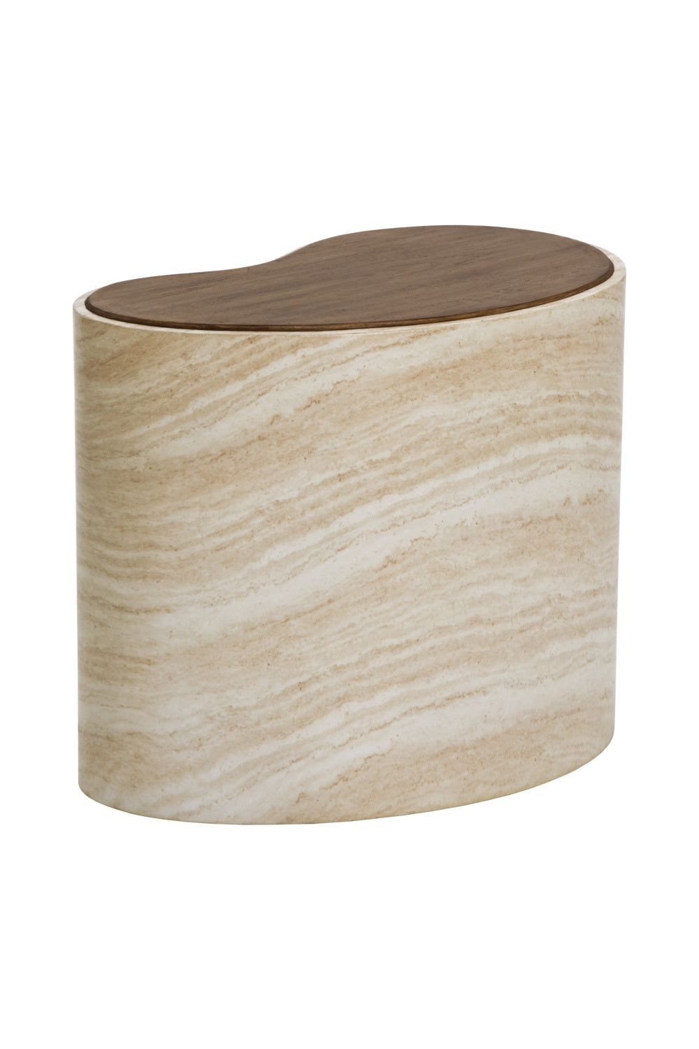 Freeform Travertine-Look Indoor/Outdoor Coffee Table by Splendido Ishiko, alternate view 3
