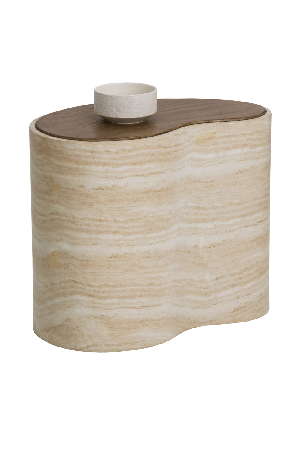 Freeform Travertine-Look Indoor/Outdoor Coffee Table by Splendido Ishiko, alternate view 4