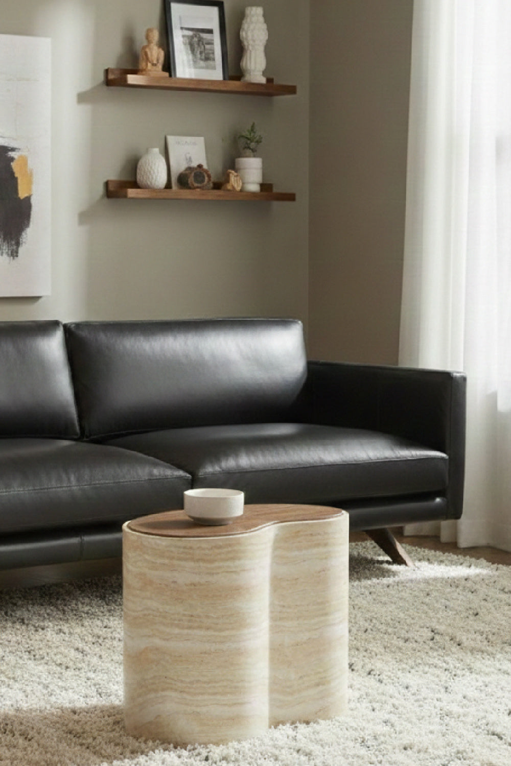 Modern European furniture - Freeform Travertine-Look Indoor/Outdoor Coffee Table - www.oroa.com | Oroa.com