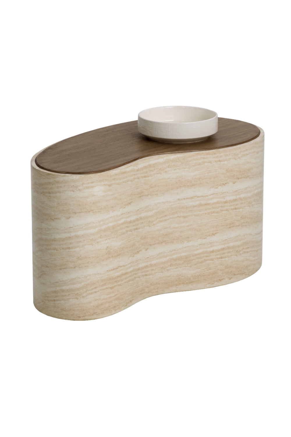 Freeform Travertine-Look Indoor/Outdoor Coffee Table by Splendido Ishiko, alternate view 12