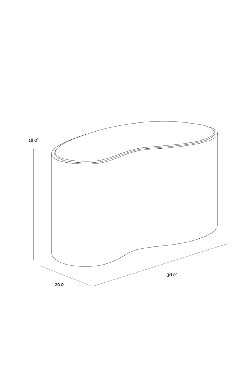 Freeform Travertine-Look Indoor/Outdoor Coffee Table by Splendido Ishiko, alternate view 16