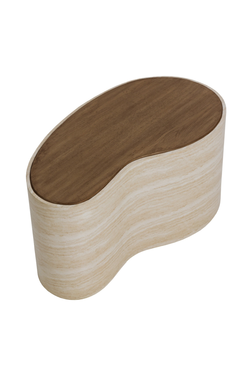 Freeform Travertine-Look Indoor/Outdoor Coffee Table by Splendido Ishiko, alternate view 13
