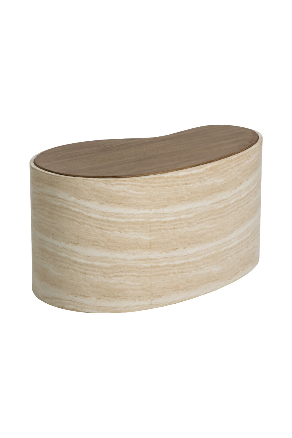 Freeform Travertine-Look Indoor/Outdoor Coffee Table by Splendido Ishiko, alternate view 10