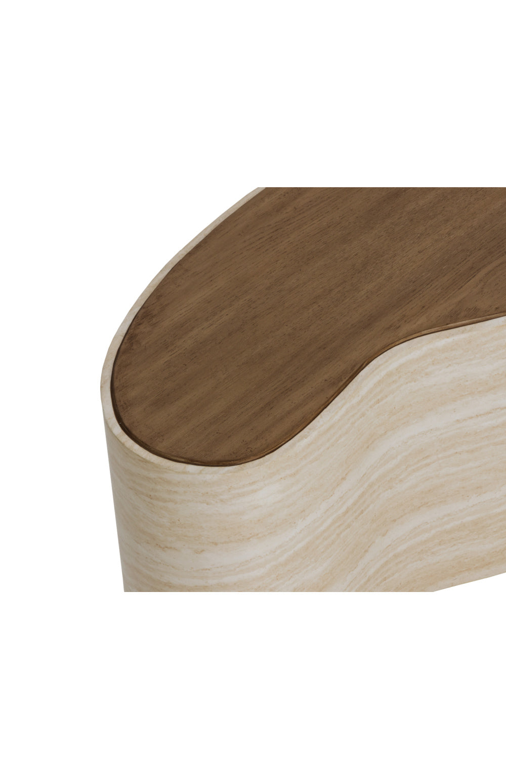Freeform Travertine-Look Indoor/Outdoor Coffee Table by Splendido Ishiko, alternate view 14