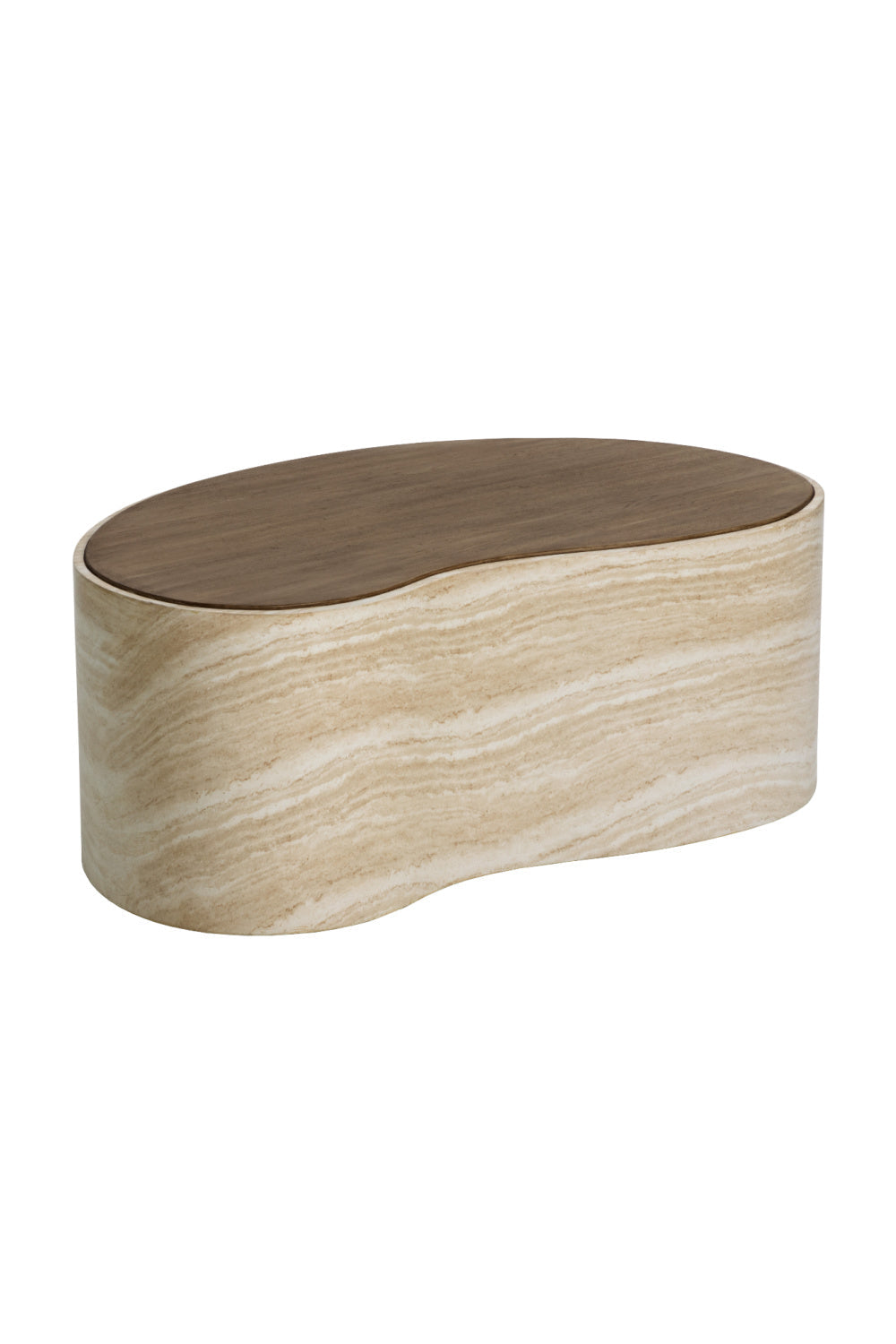 Freeform Travertine-Look Indoor/Outdoor Coffee Table by Splendido Ishiko, alternate view 17