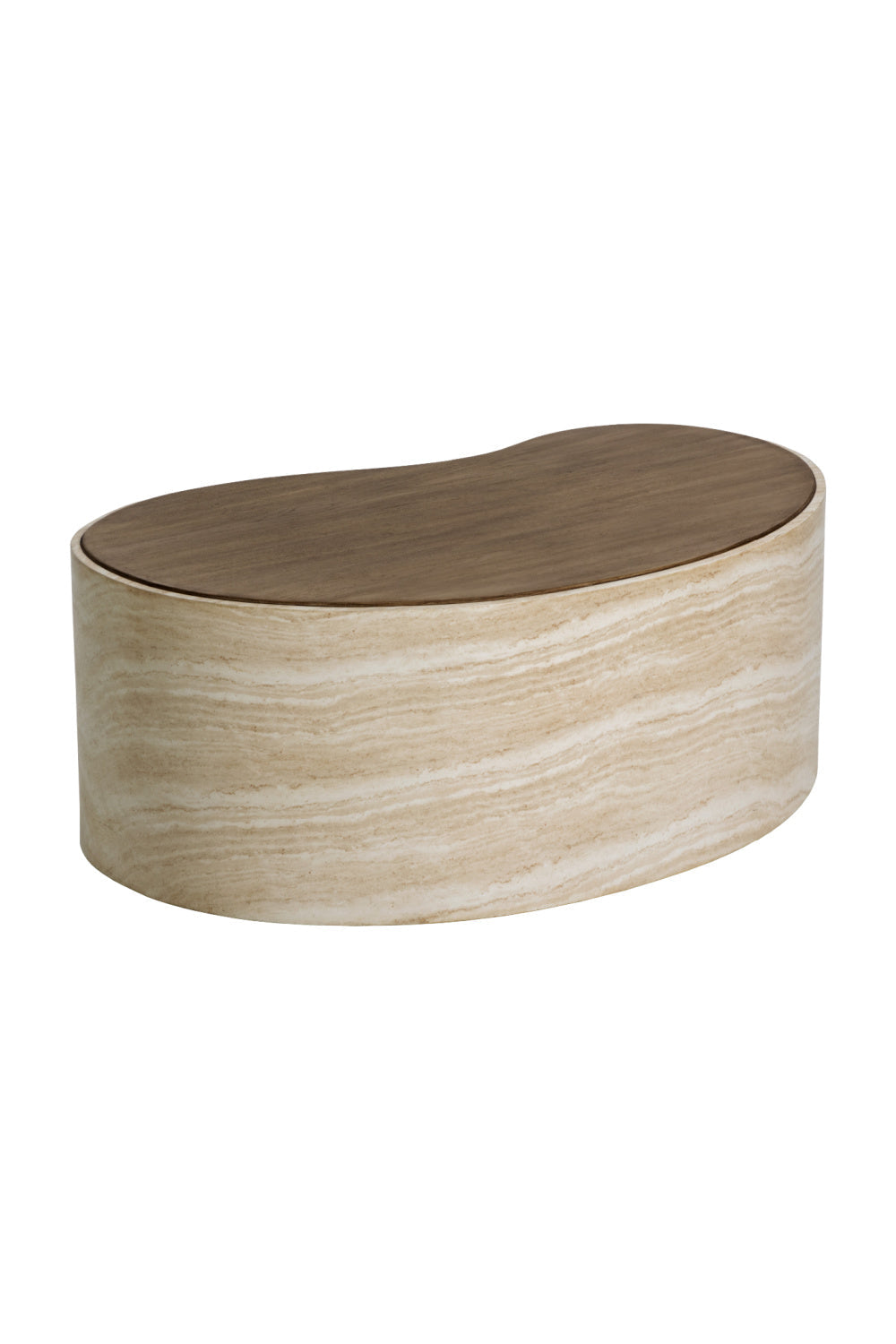 Freeform Travertine-Look Indoor/Outdoor Coffee Table by Splendido Ishiko, alternate view 19