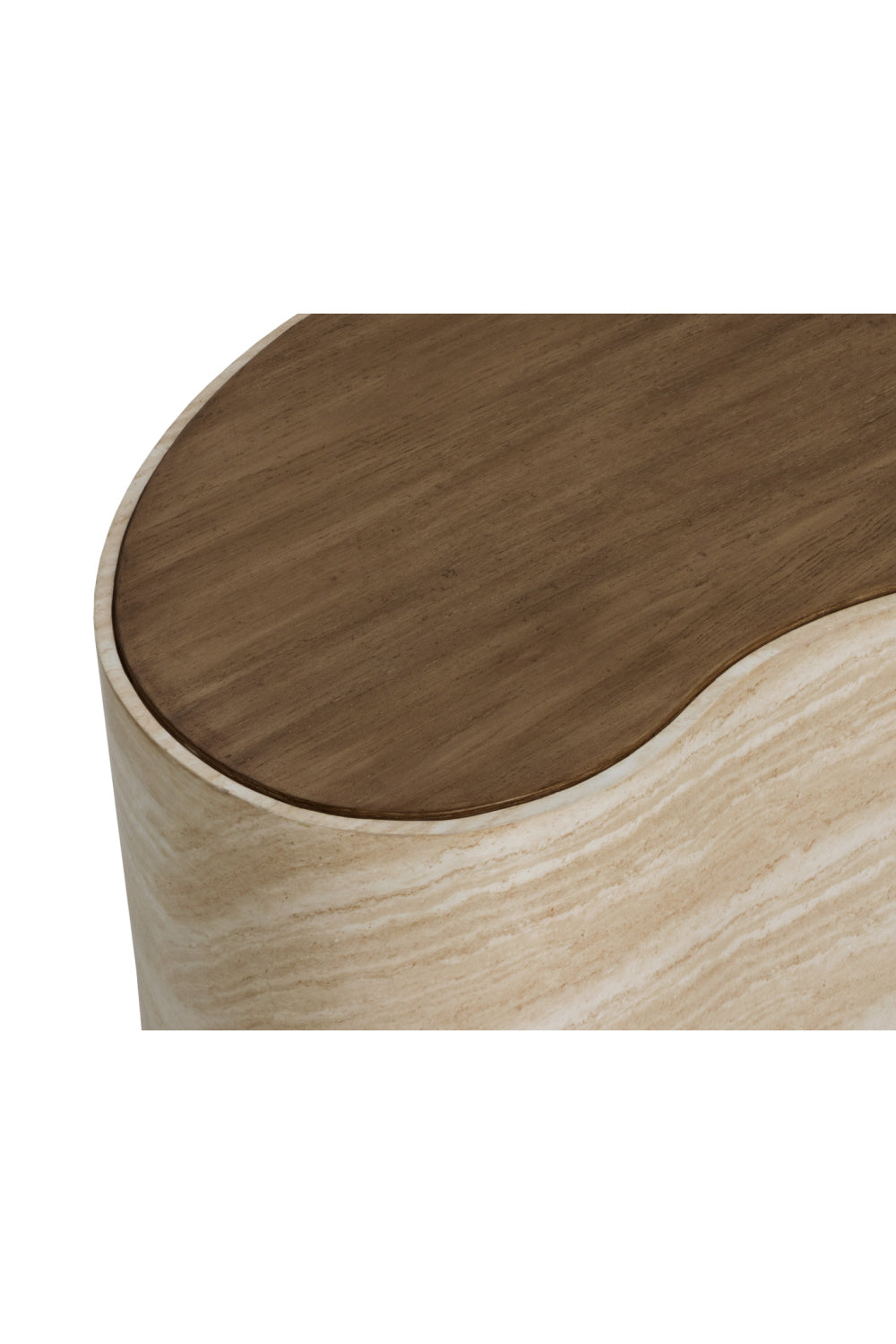 Freeform Travertine-Look Indoor/Outdoor Coffee Table by Splendido Ishiko, alternate view 21