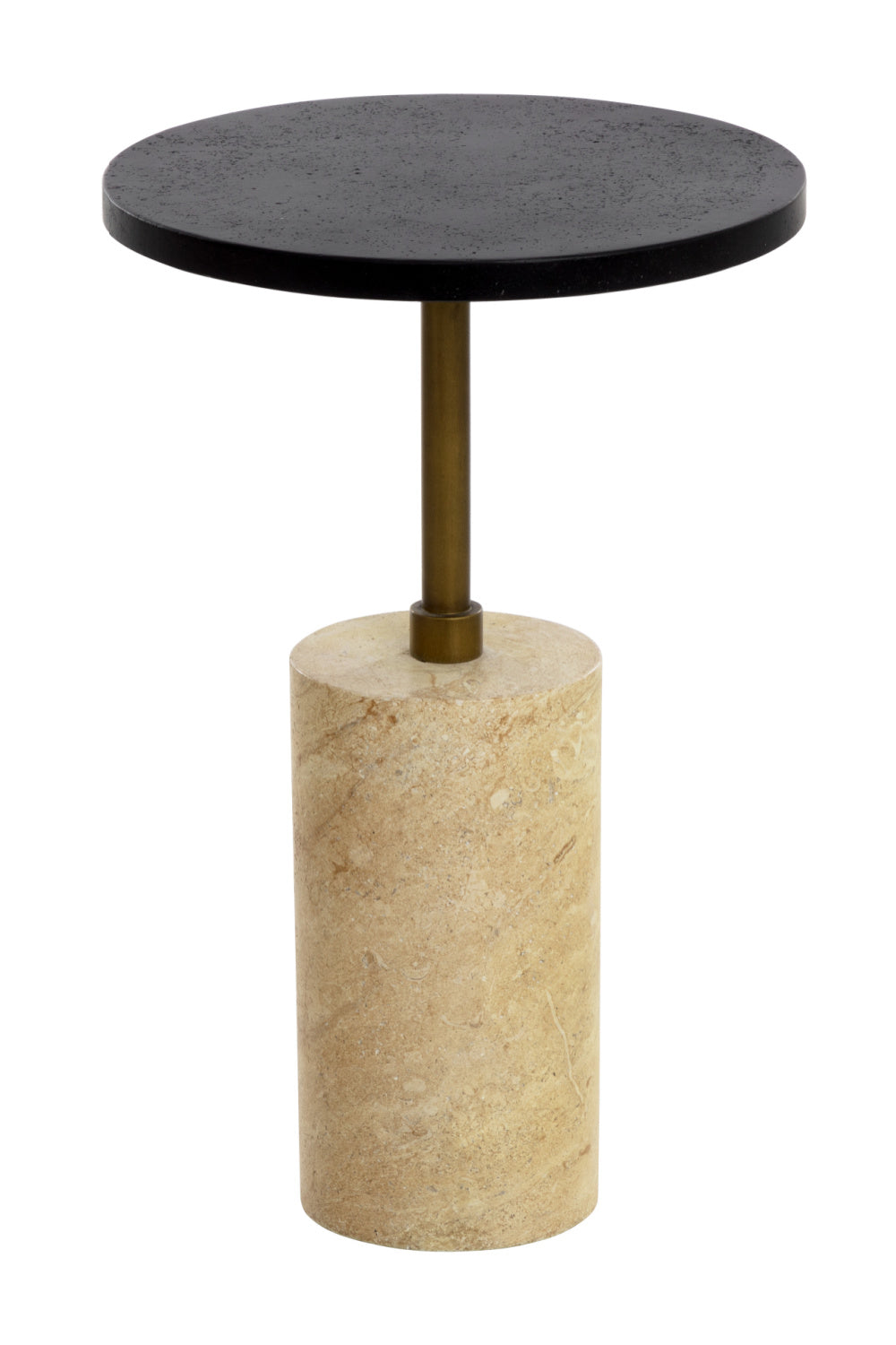 Black Pitted Concrete Indoor/Outdoor End Table by Splendido Saldo Outdoor Side Table