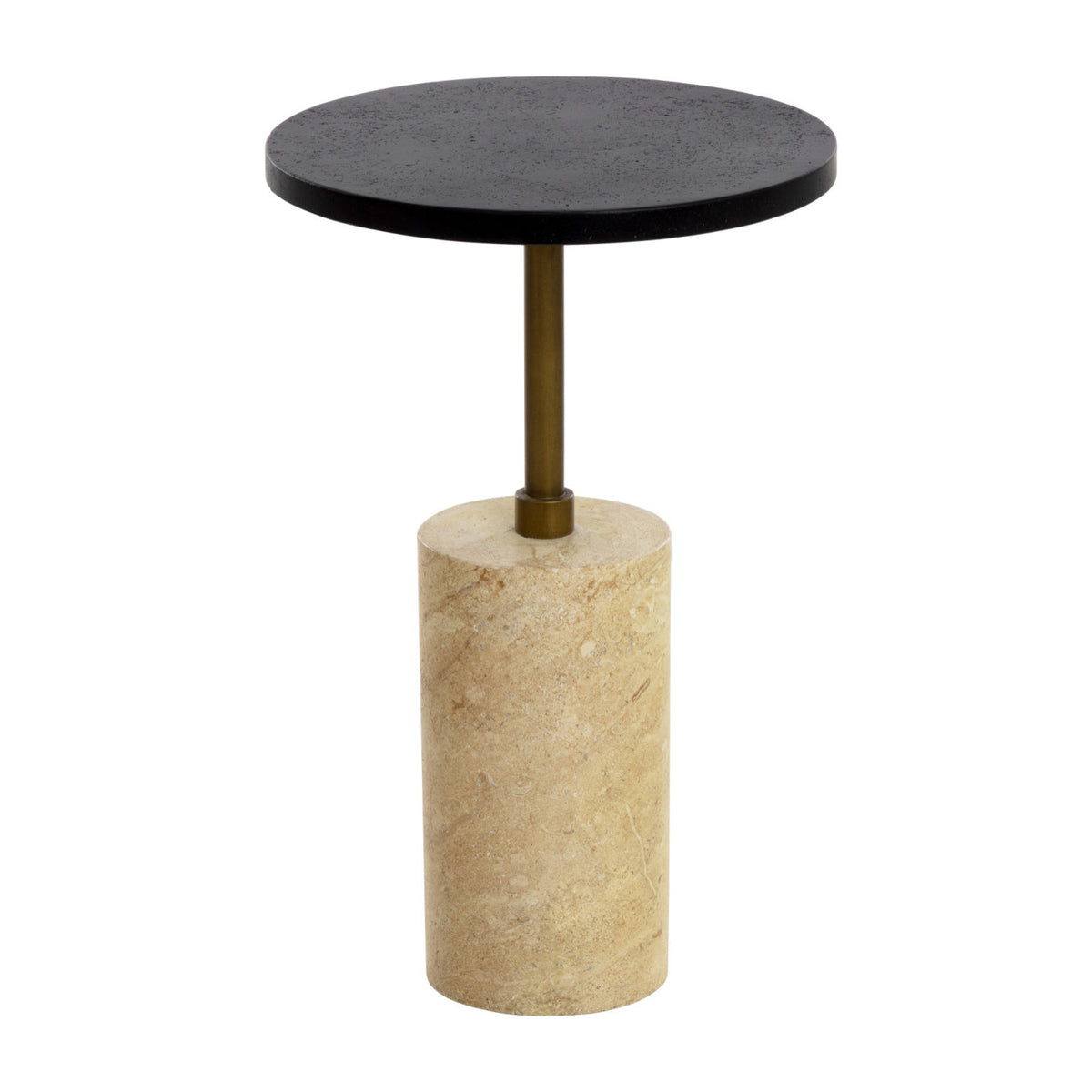 Black Pitted Concrete Indoor/Outdoor End Table | Splendido Saldo