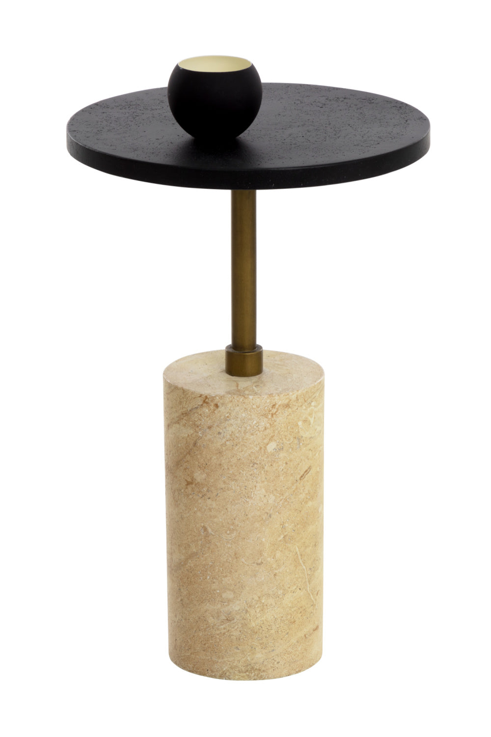 Modern European furniture - Black Pitted Concrete Indoor/Outdoor End Table - www.oroa.com | Oroa.com